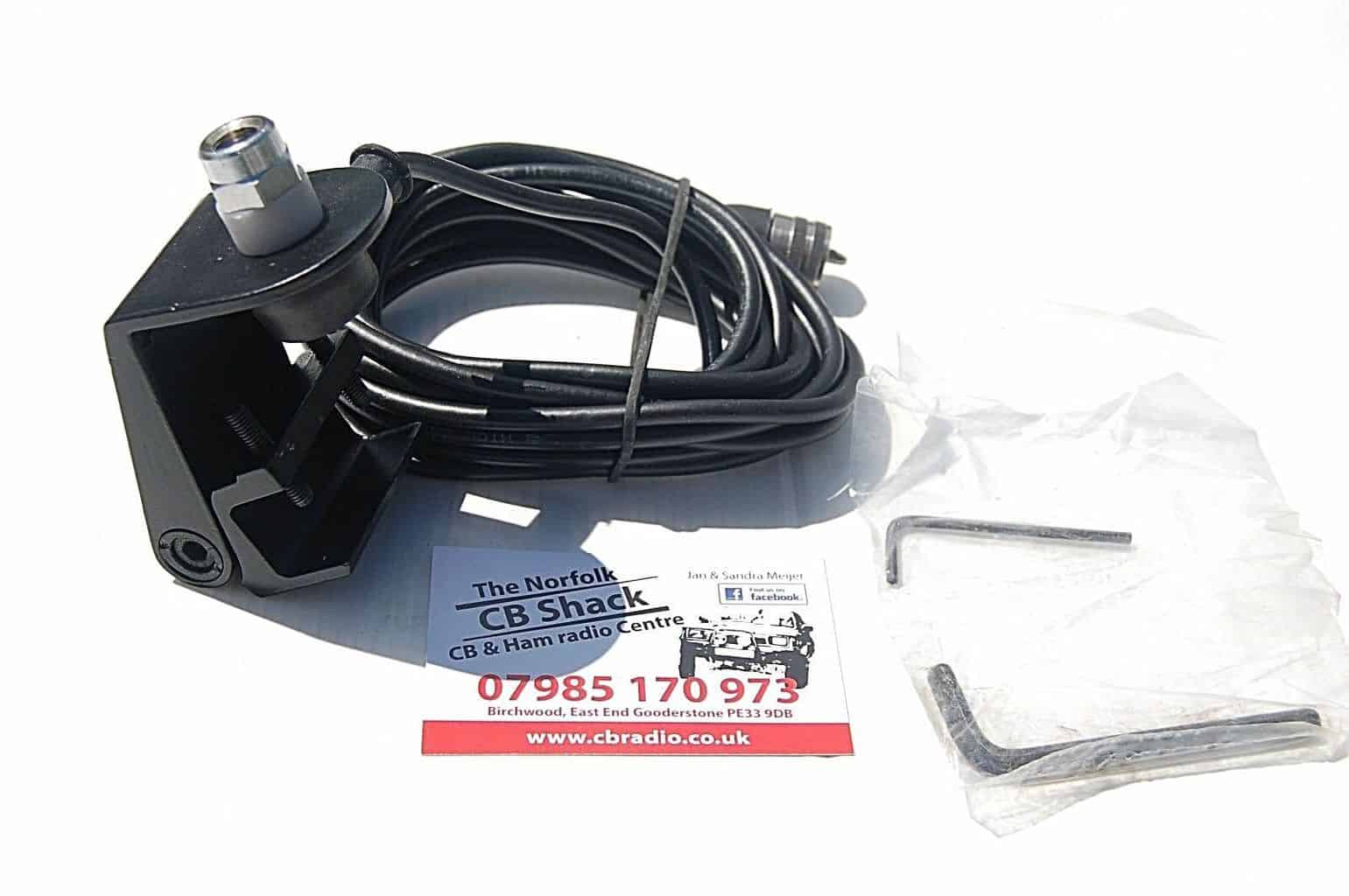 Metal Gutter Mount Clamp 4m cable 3/8 CB radio Aerial Land Rover